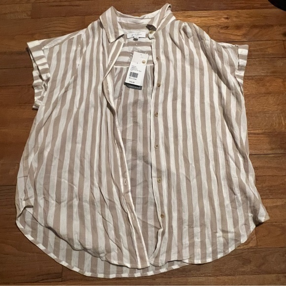 New directions new womens pin stripe top - Picture 1 of 3